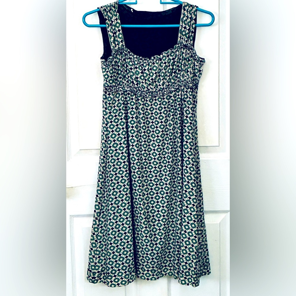 Black Smocked Sleeveless Mini Dress